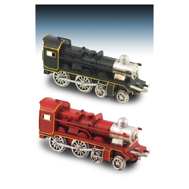 Set 2 Trenes Antiguos Decorativos 17 cm