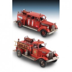 Set 2 Camiones Bomberos Antiguos Decorativos 42 cm