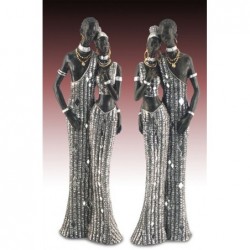 Set 2 Figuras Pareja Africana 42 cm