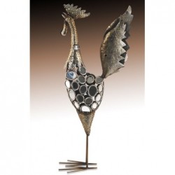 Figura Decorativa Metal Gallo 59 cm