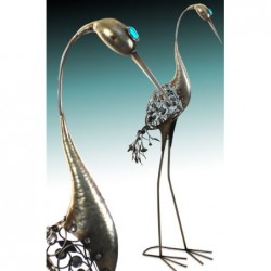 Figura Decorativa Metal Garza 129 cm