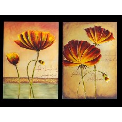 Set 2 Cuadros Flores 70x50 cm