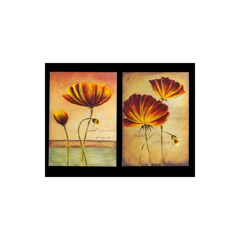 Set 2 Cuadros Flores 70x50 cm