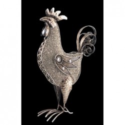 Figura Metalica Gallina 34 cm