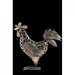 Figura Metalica Gallo 33 cm