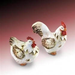 Figura x2 Gallina Resina 8 cm