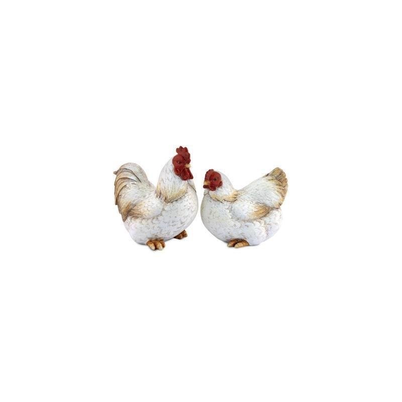 Figura x2 Gallinas Blancas 10 cm