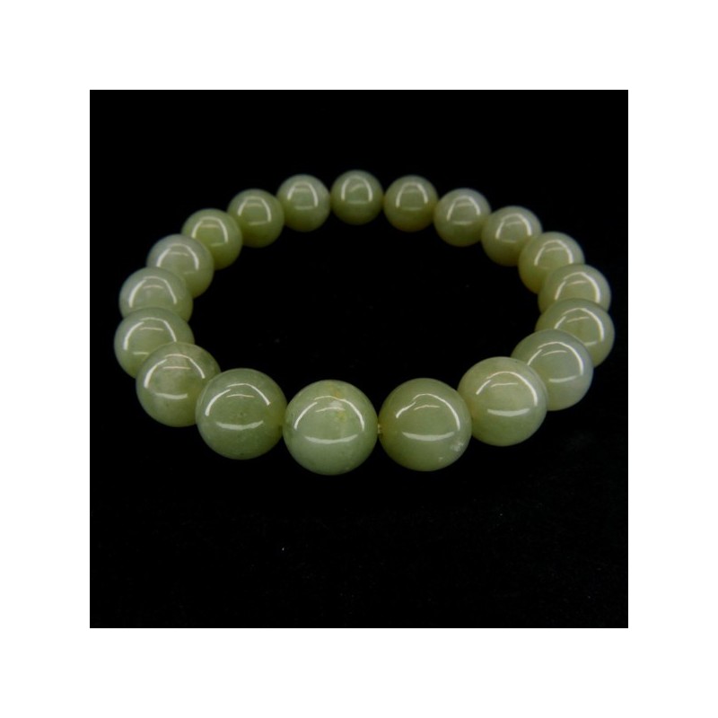 Pulsera de Jade Bola Lisa 10mm