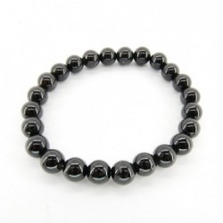 Pulsera Turmalina Negra bolas de 8mm