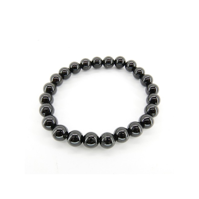 Pulsera Turmalina Negra bolas de 8mm