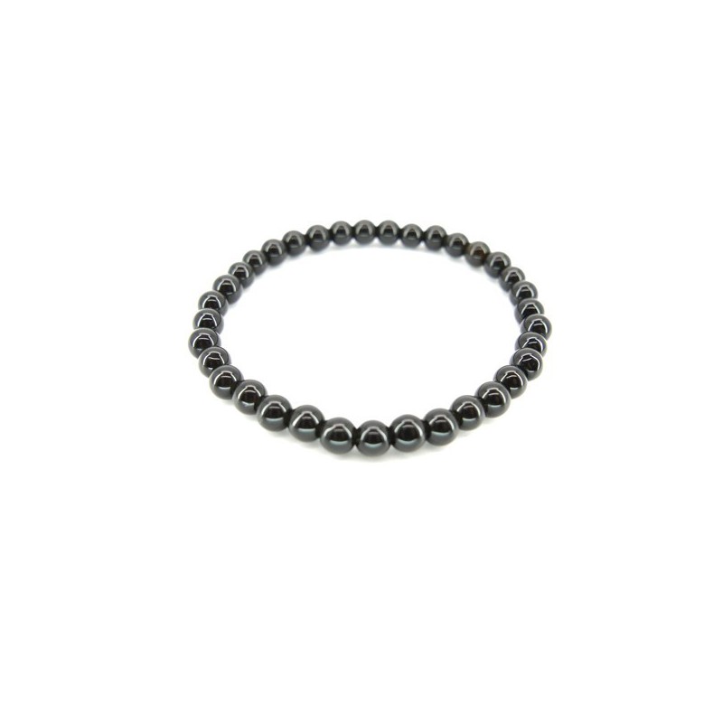 Pulsera de Obsidiana Bola Lisa 6mm