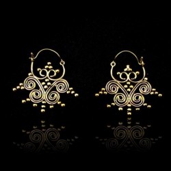 Pendientes Filigrana espirales de Bronce -39-