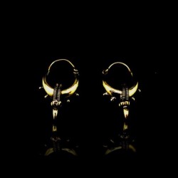 Pendientes Medialuna de Bronce -35-