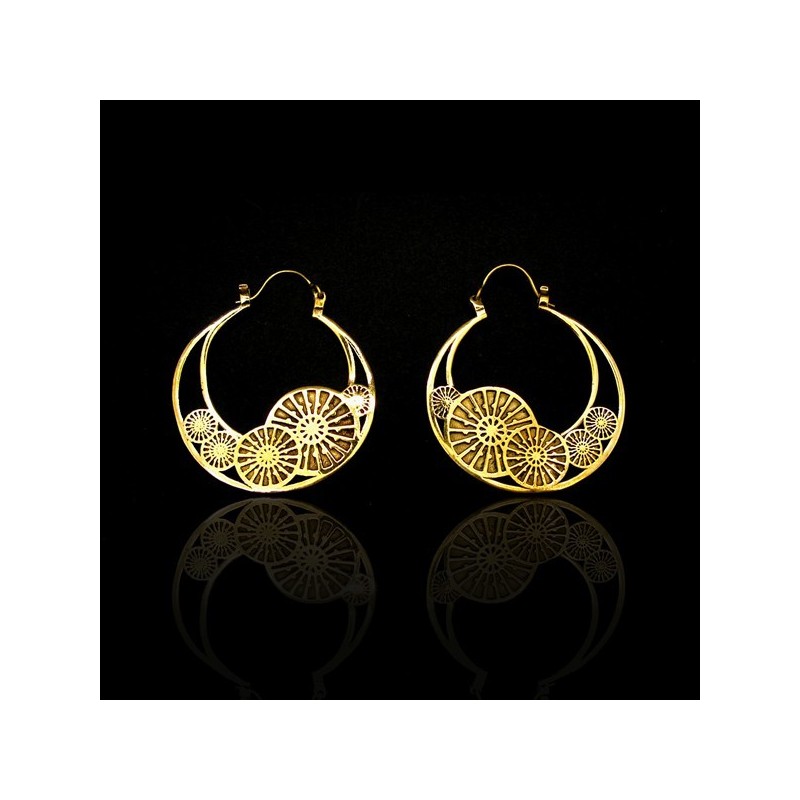 Pendientes Circulares de Bronce -61-