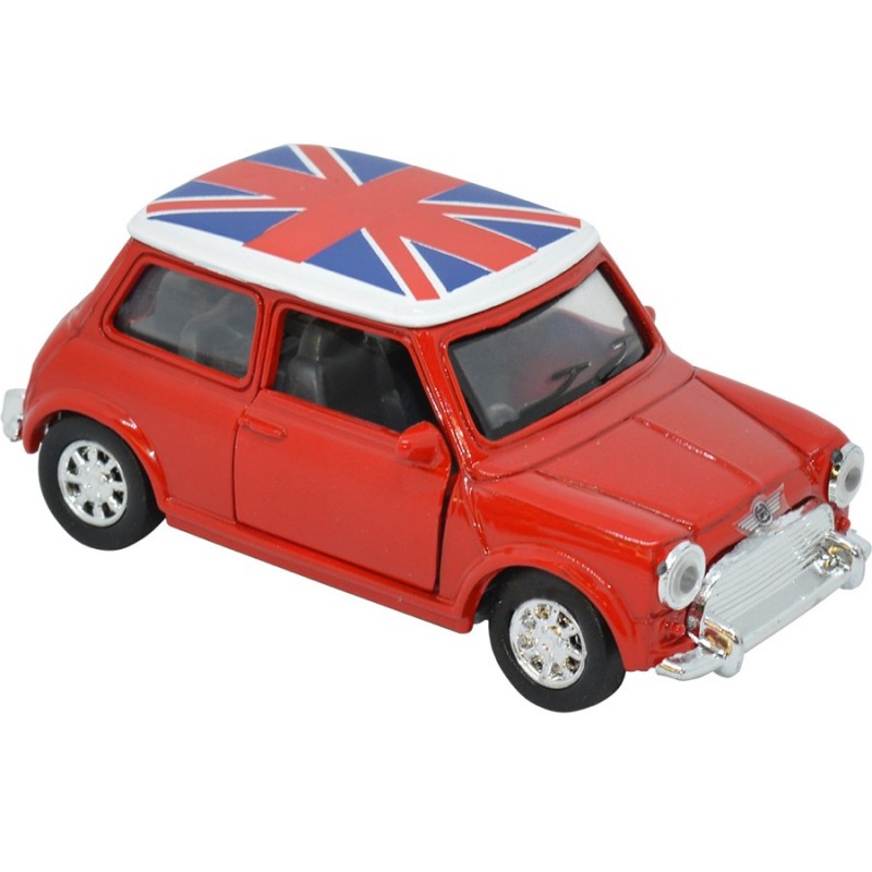 MINI COOPER ROJO UK ESCALA 1:32 L: 8CM