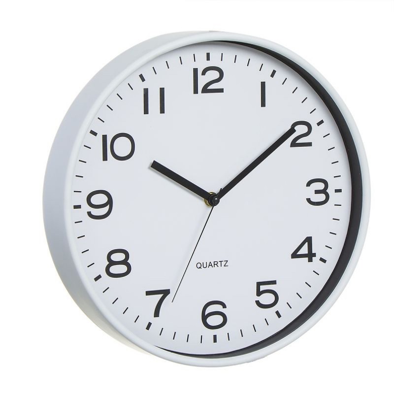 Reloj de Pared Redondo Blanco 30 cm