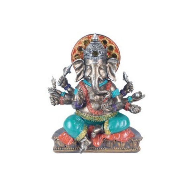 Figura Decorativa Ganesha Resina 18 cm