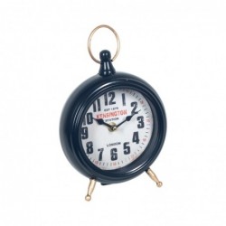 Reloj Sobremesa Blanco Imitando Despertador Vintage Retro 32 cm