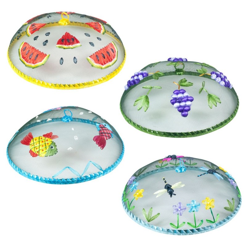 Tapa con Rejilla Plato Colores Surtidos Quesera Mosquitera 36 cm (1 unidad)