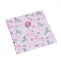 Bolsa Porta Alimentos Unicornios Reutilizable 19 cm