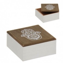 Caja Decorativa Madera Arbol de La Vida 18 cm