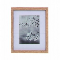 Cuado Decorativo Marco de Fotos 13 x 18 cm Portafotos Pared Madera Flores Cerezo Sakura Blanco y Negro 27 cm