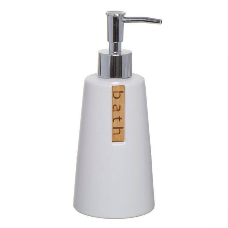 Dispensador de Jabon Bath Blanco Ceramica 17 cm