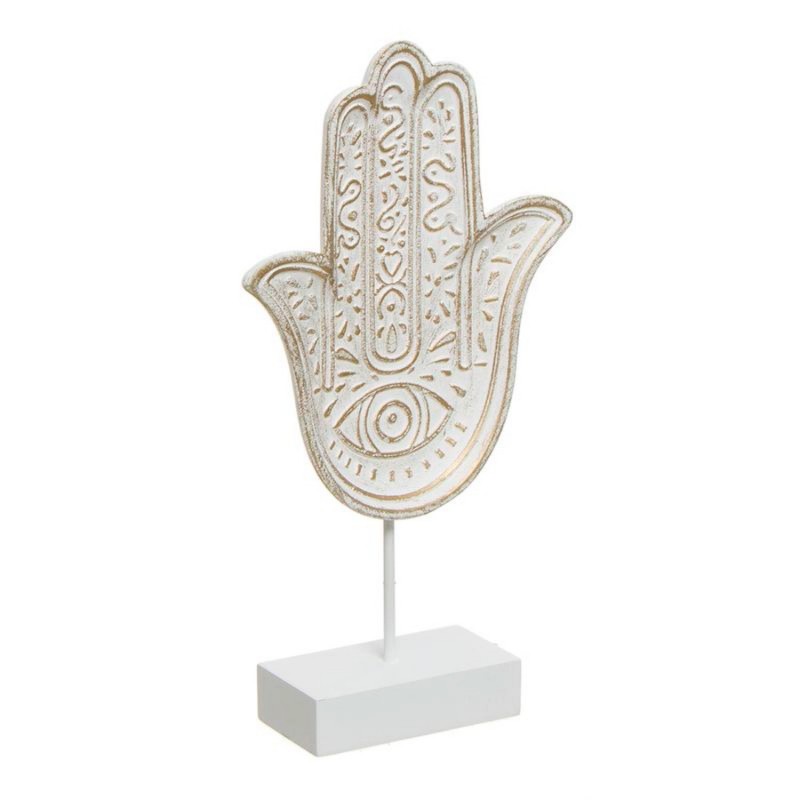 Figura Decorativa Mano de Fatima en Peana 28 cm