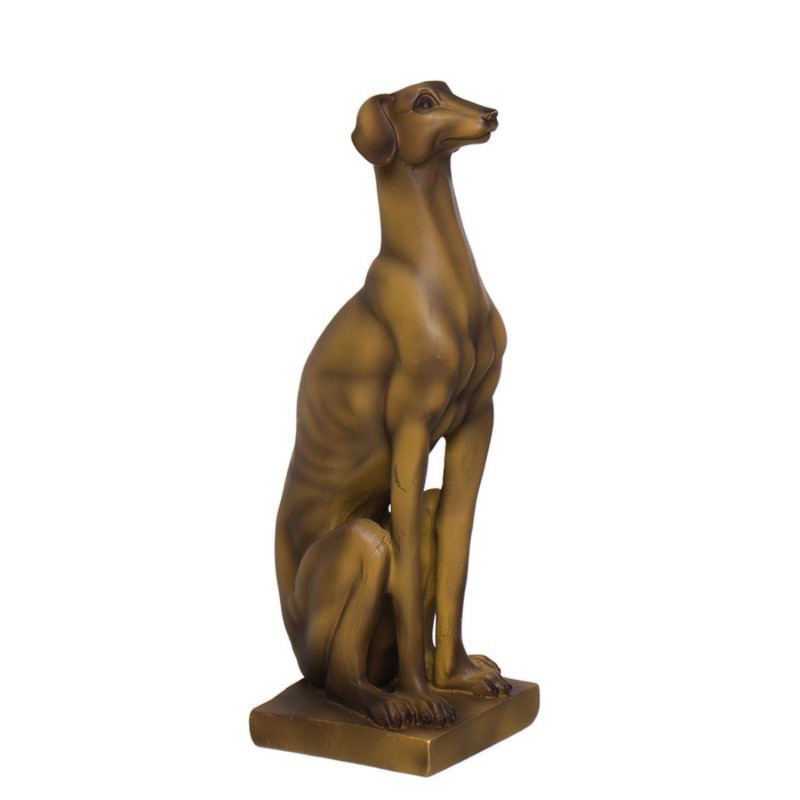 Figura Decorativa Perro Galgo Resina 24 cm