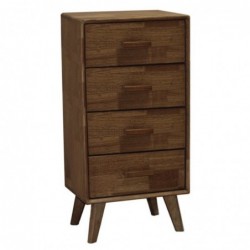 Mueble Cajonero Auxiliar Madera 4 Cajones Dark Forest 78 cm