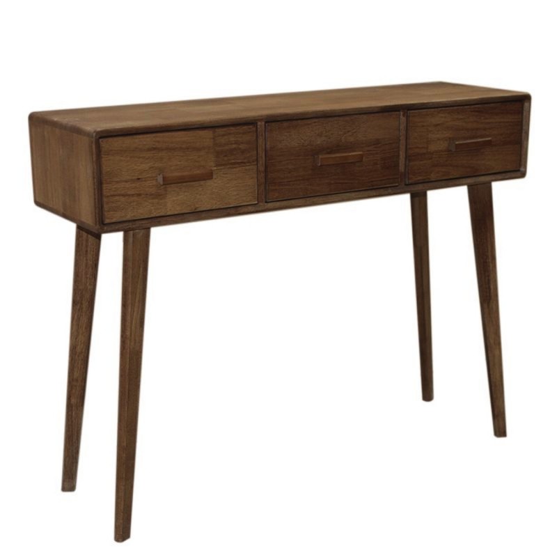 Mueble Consola Madera Dark Forest 3 Cajones 100 cm