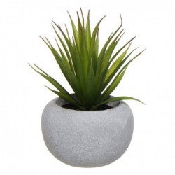 Planta Decorativa Cactus Artificial en Maceta Cemento 16 cm