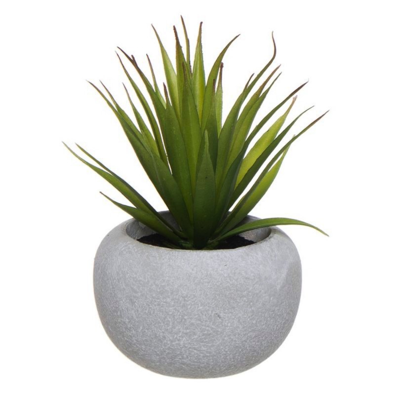 Planta Decorativa Cactus Artificial en Maceta Cemento 16 cm