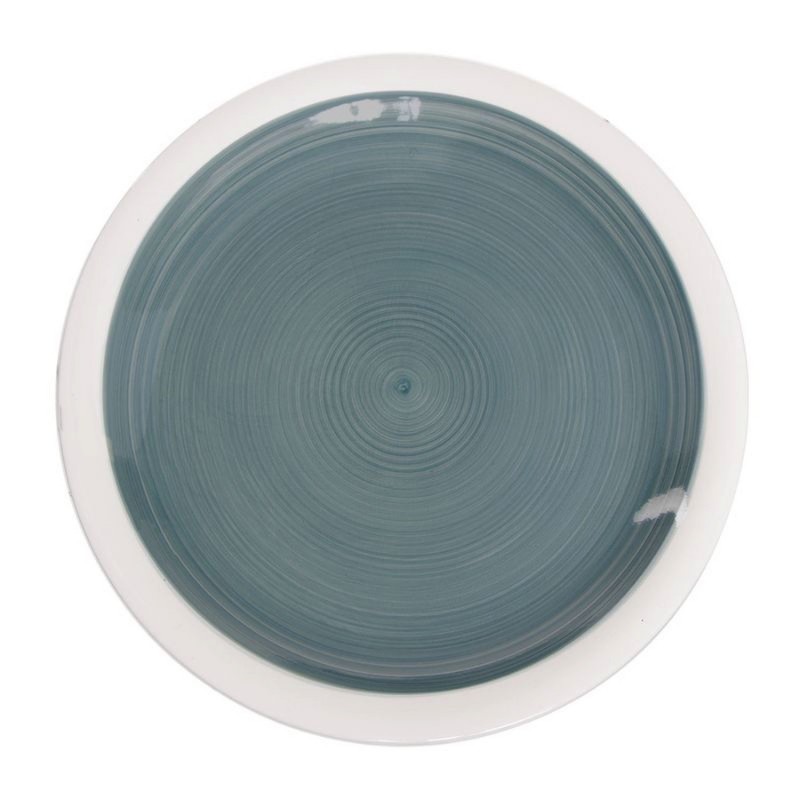 Plato Llano Ceramica 26 cm Azul