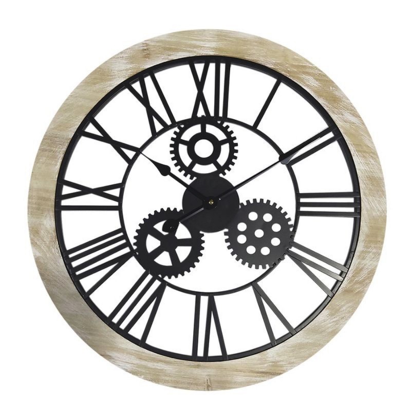 Reloj de Pared Metalico Oro Redondo 60 cm