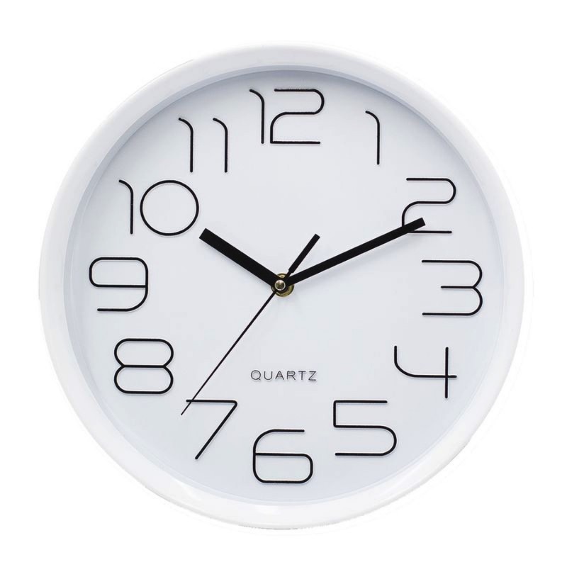 Reloj de Pared PVC Blanco Redondo 28 cm