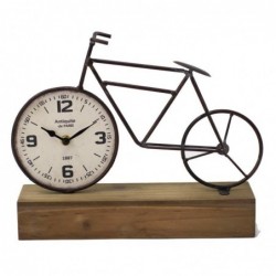 Reloj Sobremesa Bicicleta en Peana Madera 33 cm