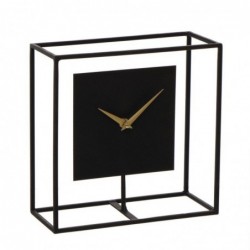 Reloj Sobremesa Cuadrado Metal 24 cm