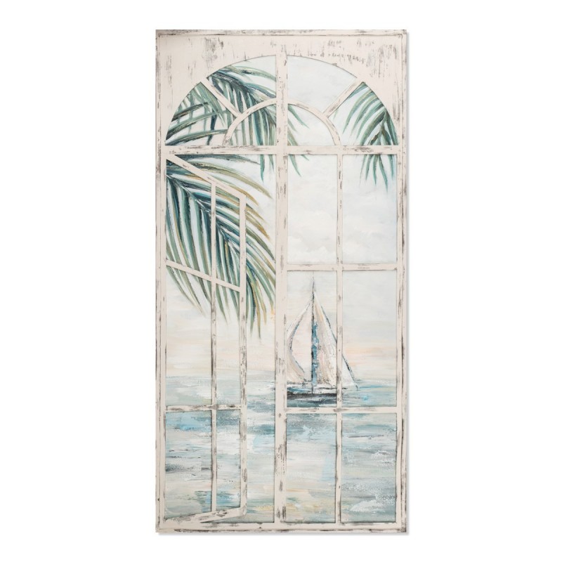 Cuadro Decorativo Ventana Mar Playa Paraíso 160 cm