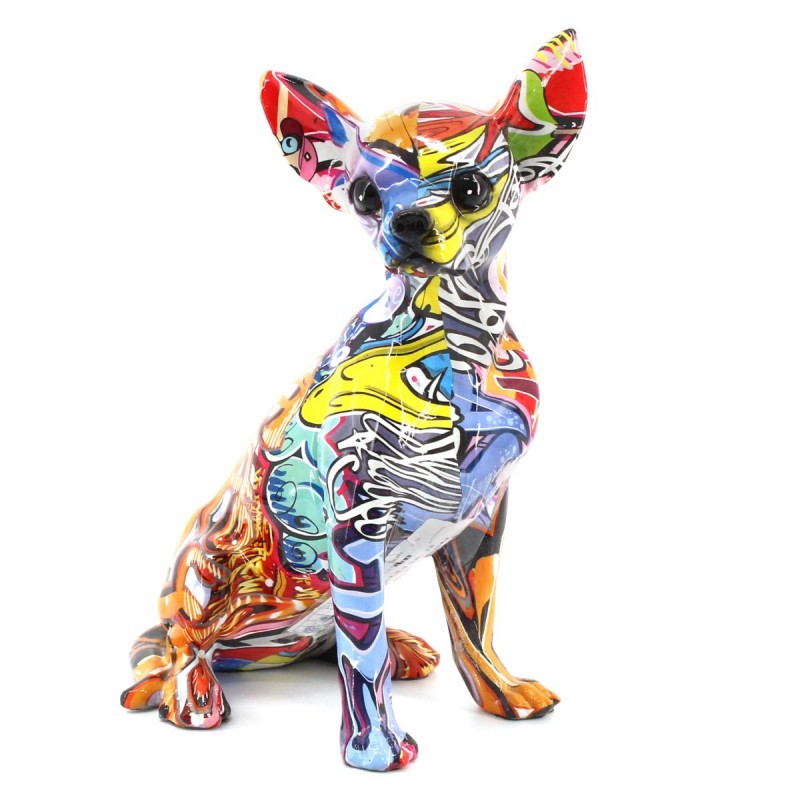 Figura resina CHIHUAHUA GRAFITI 25 cm