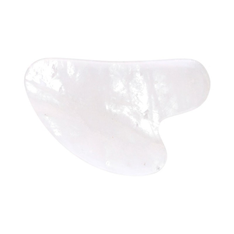 Masajeador Gua Sha de Cuarzo Blanco -2-