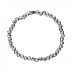 Pulsera de Lava en Baño de Plata 4mm