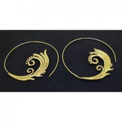 Pendientes de Bronce Flor Trompeta -55-