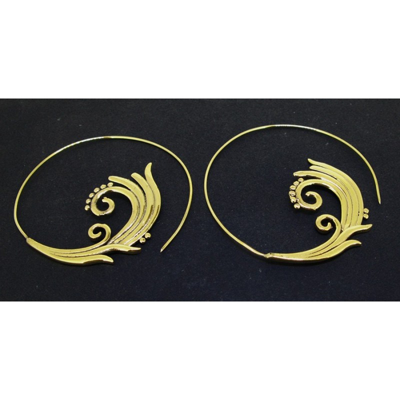 Pendientes de Bronce Flor Trompeta -55-