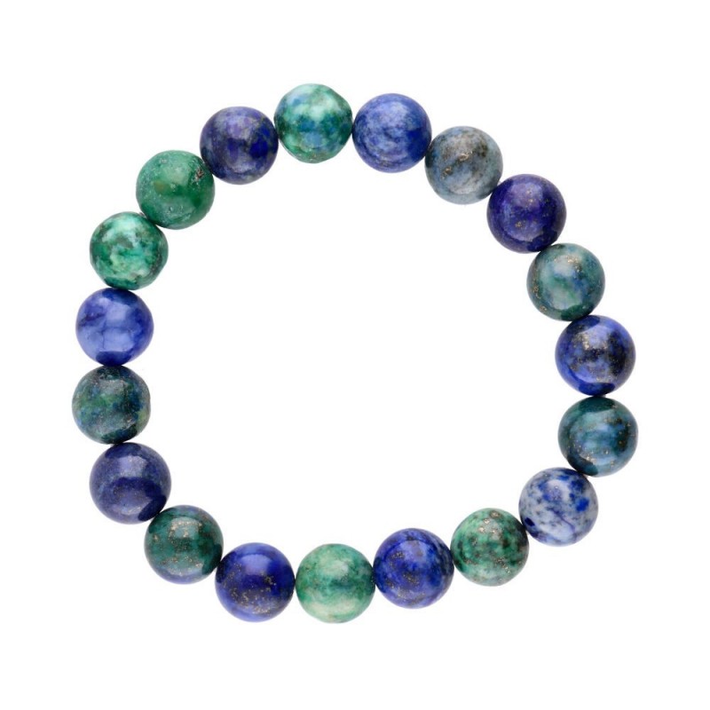 Pulsera de Azurita con Malaquita Potenciada 10mm