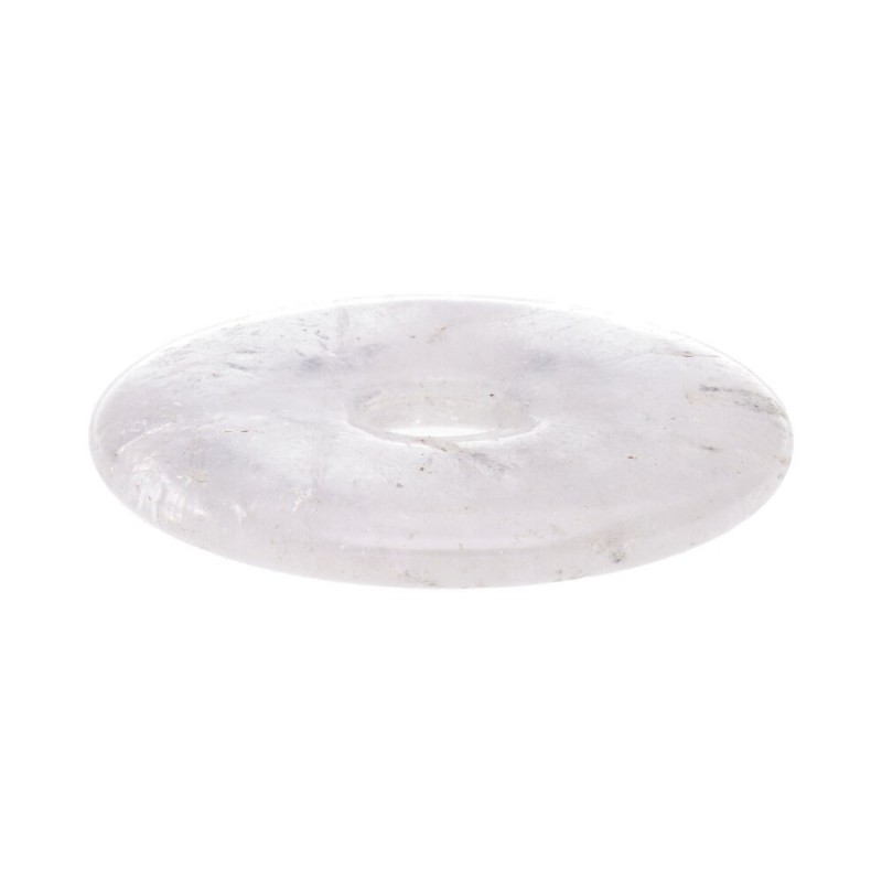 Colgante Donut Grande de Cuarzo Blanco