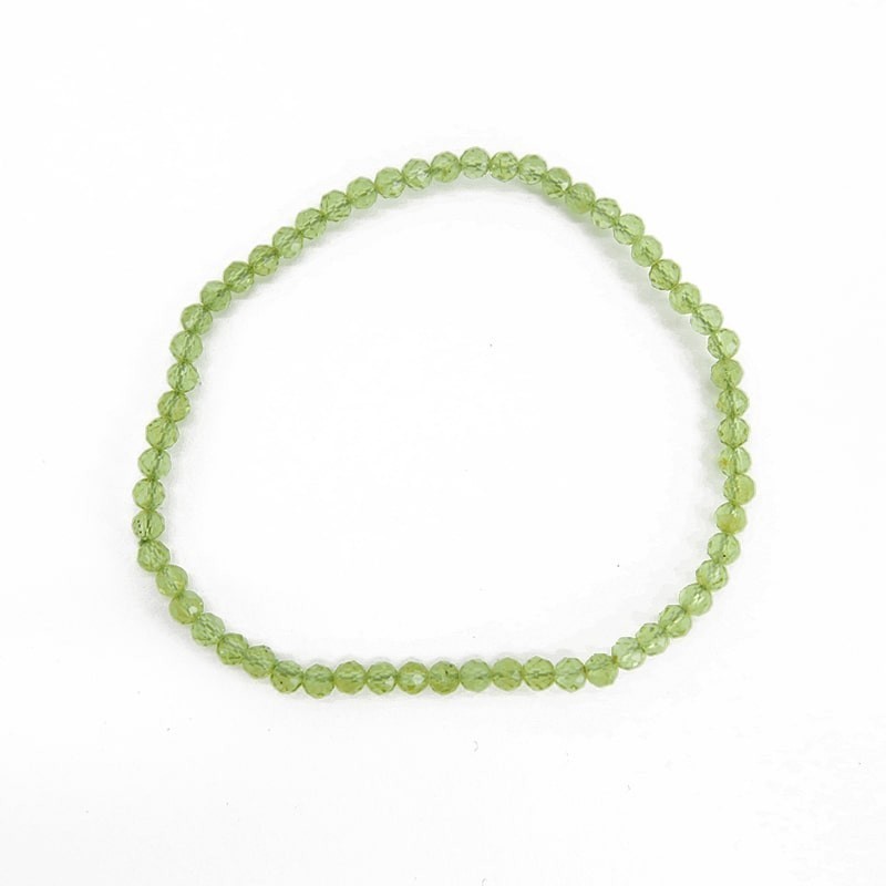 Pulsera de Peridoto Facetada 3mm