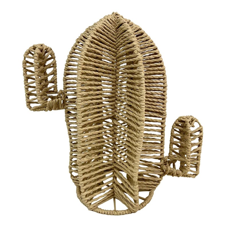 Objeto decorativo CACTUS fibra vegetal 36x22x40 cm decoración original naturaleza