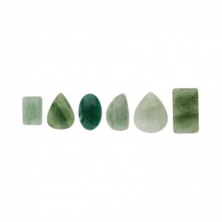 Cabujón de Cuarzo Verde Natural (Pack 30g) | Piedras Preciosas para Joyería