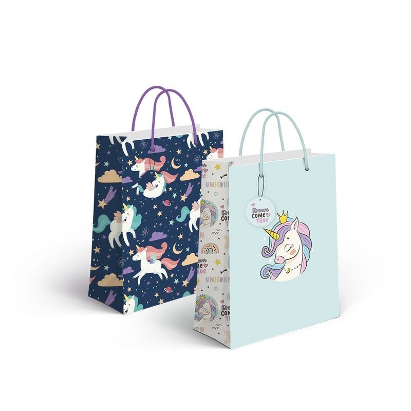 bolsa papel mediana unicornio diseño x2 modelos espacio único clave palabras relevantes búsqueda clientes